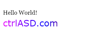 使用 fillText(),在画布上写文本 Hello world! 和 ctrlASD.com 使用 fillText(),在画布上写文本 Hello world! 和 ctrlASD.com