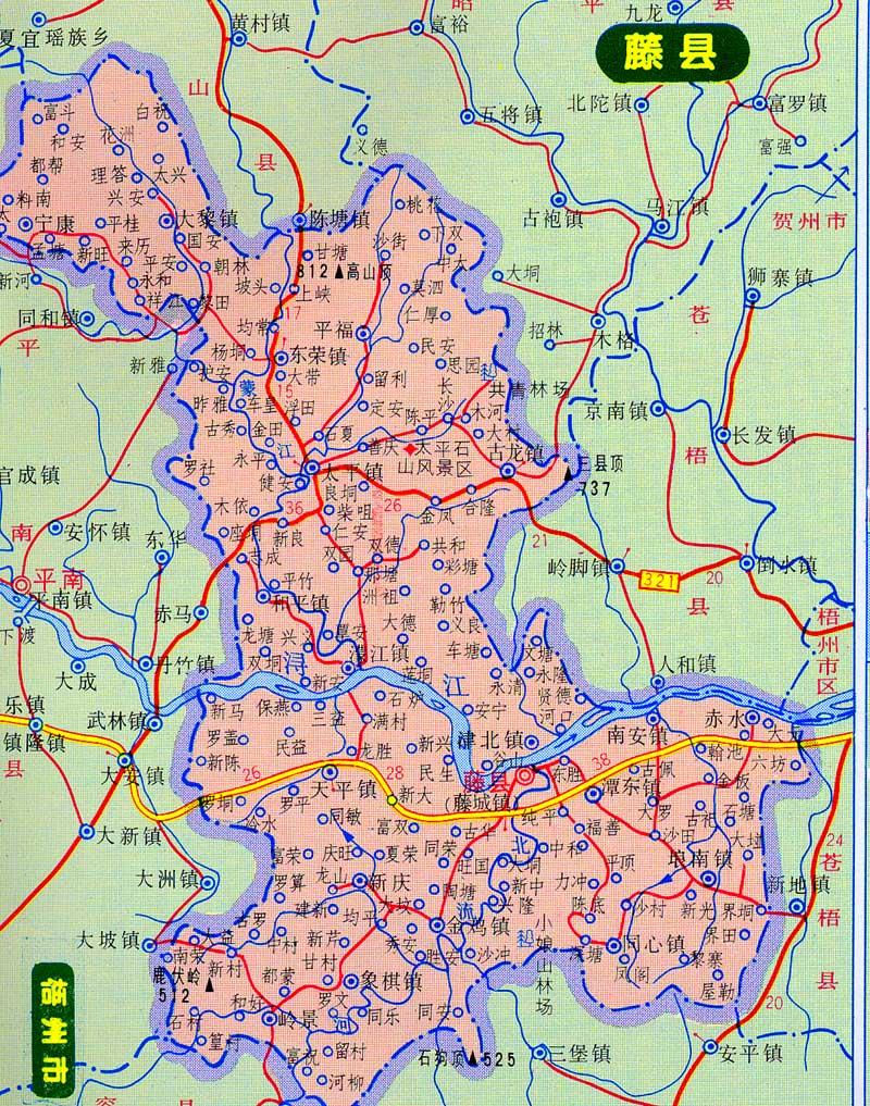 藤县较全地图 藤县较全地图
