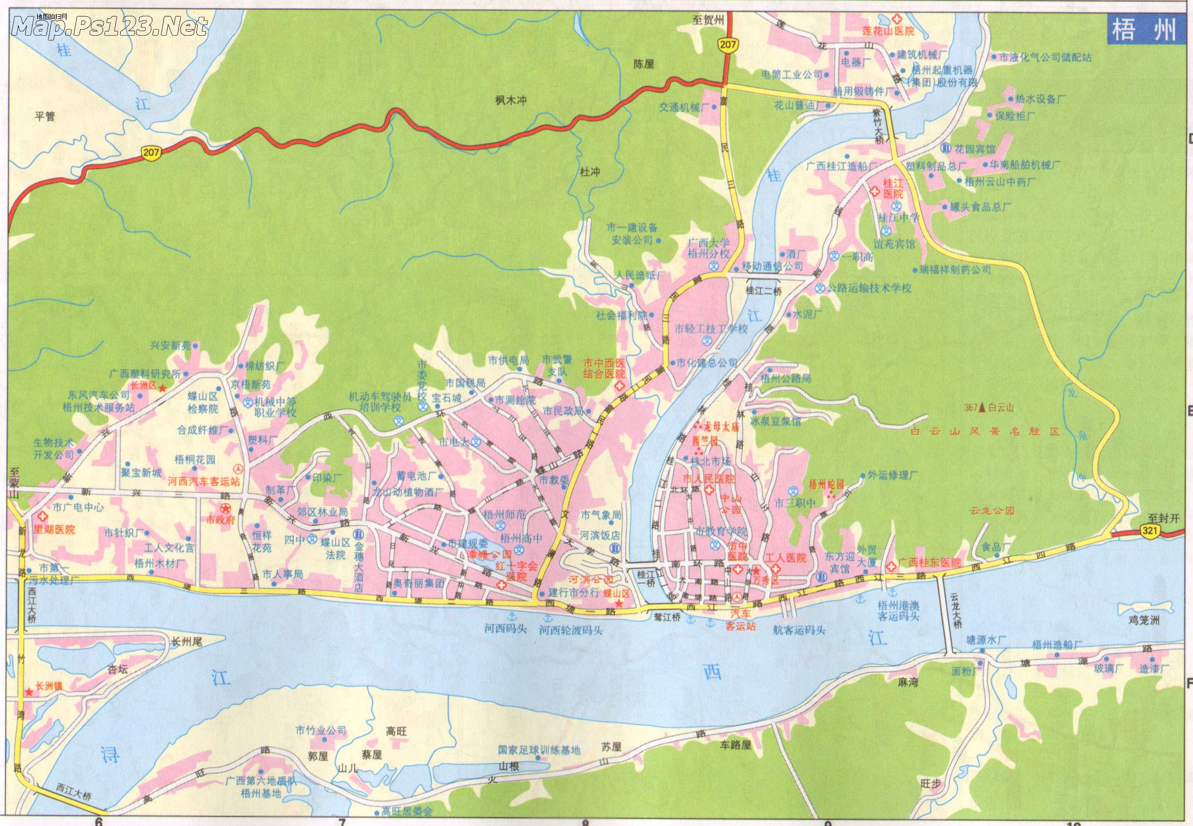 梧州市区地图 梧州市区地图